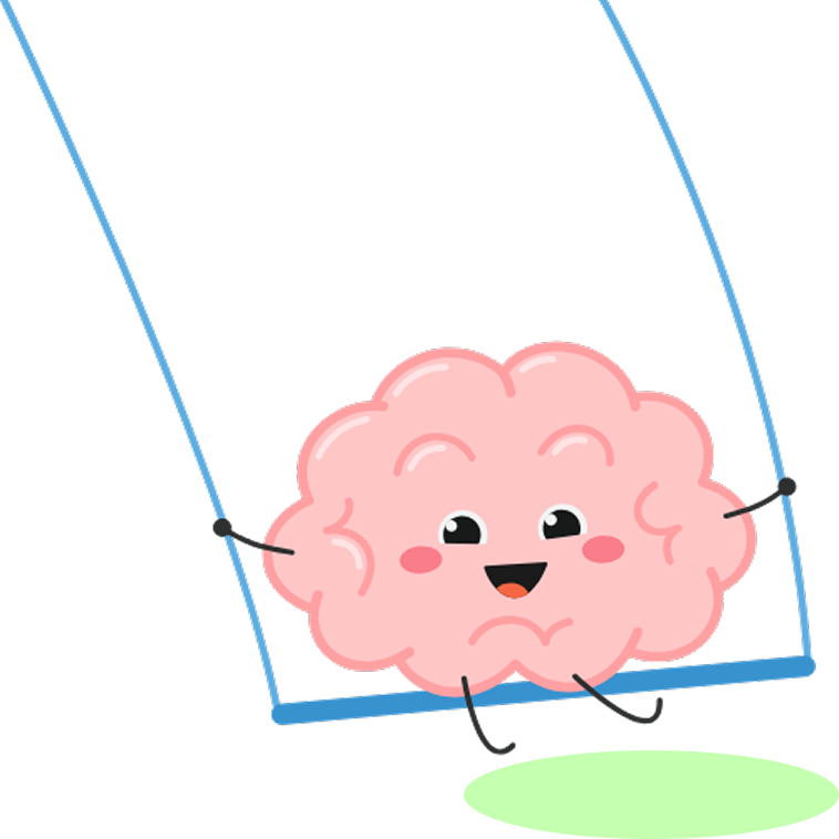 cute brain mascot